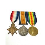 WW1 1914-15 Star Trio Mounted To Wear 12343 Pte H.P Cripps Coldstream Guards