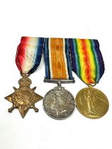 WW1 1914-15 Star Trio Mounted To Wear 12343 Pte H.P Cripps Coldstream Guards