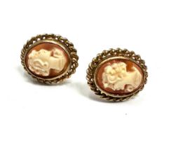 9ct Gold Cameo Earrings (2.6g)
