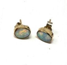 9ct Gold Opal Stud Earrings (0.8g)