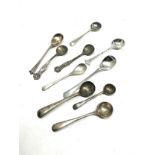 9 x .925 Condiment Spoons 1 plated (48g)