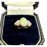 9ct Gold Opal & Diamond Dress Ring (4.3g)