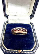 9ct Gold Garnet 5 Stone Ring (2.5g)