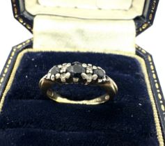 9ct Gold Sapphire & Diamond Ring (2.3g)
