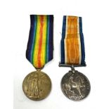 WW1 Medal Pair & Original Ribbons G-14621 Pte J. E. Davie The Queens Regt