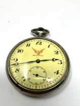 Helvetia pocket watch the watch is ticking nickel case