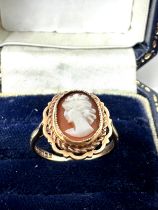 9ct Gold Vintage Cameo Ring (3g)