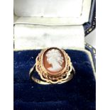 9ct Gold Vintage Cameo Ring (3g)