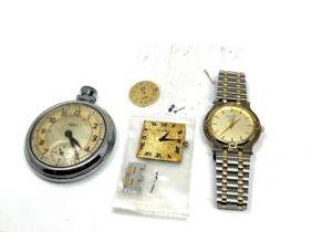 selection of watch parts & watches etc includes gucci wristwatch smiths pocket watch & bueche