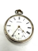 Antique waltham silver open face pocket watch the watch is ticking