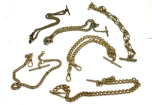 6 gold plated watch chains