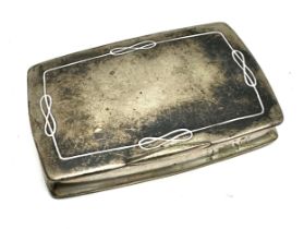 .800 Continental Silver cigarette case w/ enamel