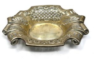 Antique silver bon bon dish