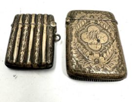 2 x antique silver vestas cases