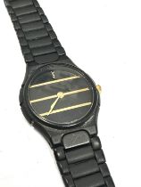 Boxed ladies quartz yves saint laurent wristwatch untested