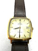 Vintage gents omega automatic geneve wristwatch the watch is ticking