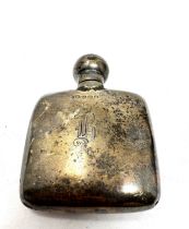 small antique silver hip flask