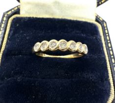 9ct Gold Diamond Seven Stone Ring (2g)