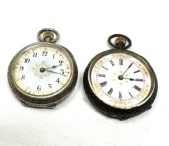 2 Antique silver fob watches the watches are not ticking