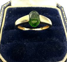 9ct Gold Diopside Single Stone Ring (2.1g)