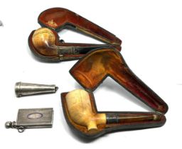 4 x .900 & .925 silver tobacciana