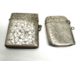 2 x .antique silver vesta cases