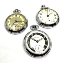 3 vintage pocket watches the watches are ticking