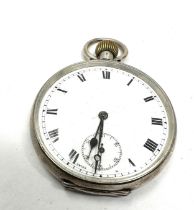 Antique open face pocket watch the watch is ticking