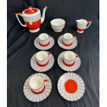 Rare Minton bone china Spidersweb coffee set