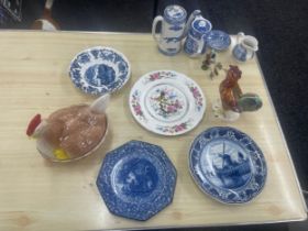 Selection of miscellaneous ceramics and pottery includes George Jones jug