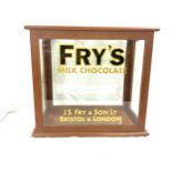 Advertising Frys milk chocolate case, measures approximately 16 inches tall 18 inches wide 9