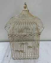 Vintage metal hanging decorative cage, approximate measurements: Height 24 inches, 13.5 inches