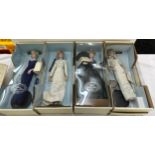 Selection of 4 boxed Franklin mint Diana collectors dolls to include original packaging
