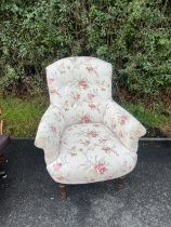 Upholstered fireside chair