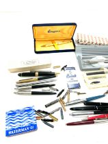 Large selection of assorted pens, pencils etc, to include Parker, Swan, Watermans etc