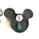 Ingersol Disney wristwatch, shaped tin, in working order, no warranty given