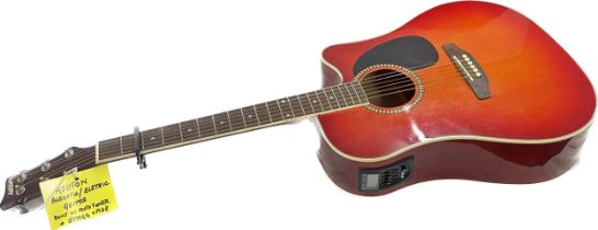 Ashton acoustic electric guitar with built in electric tuner