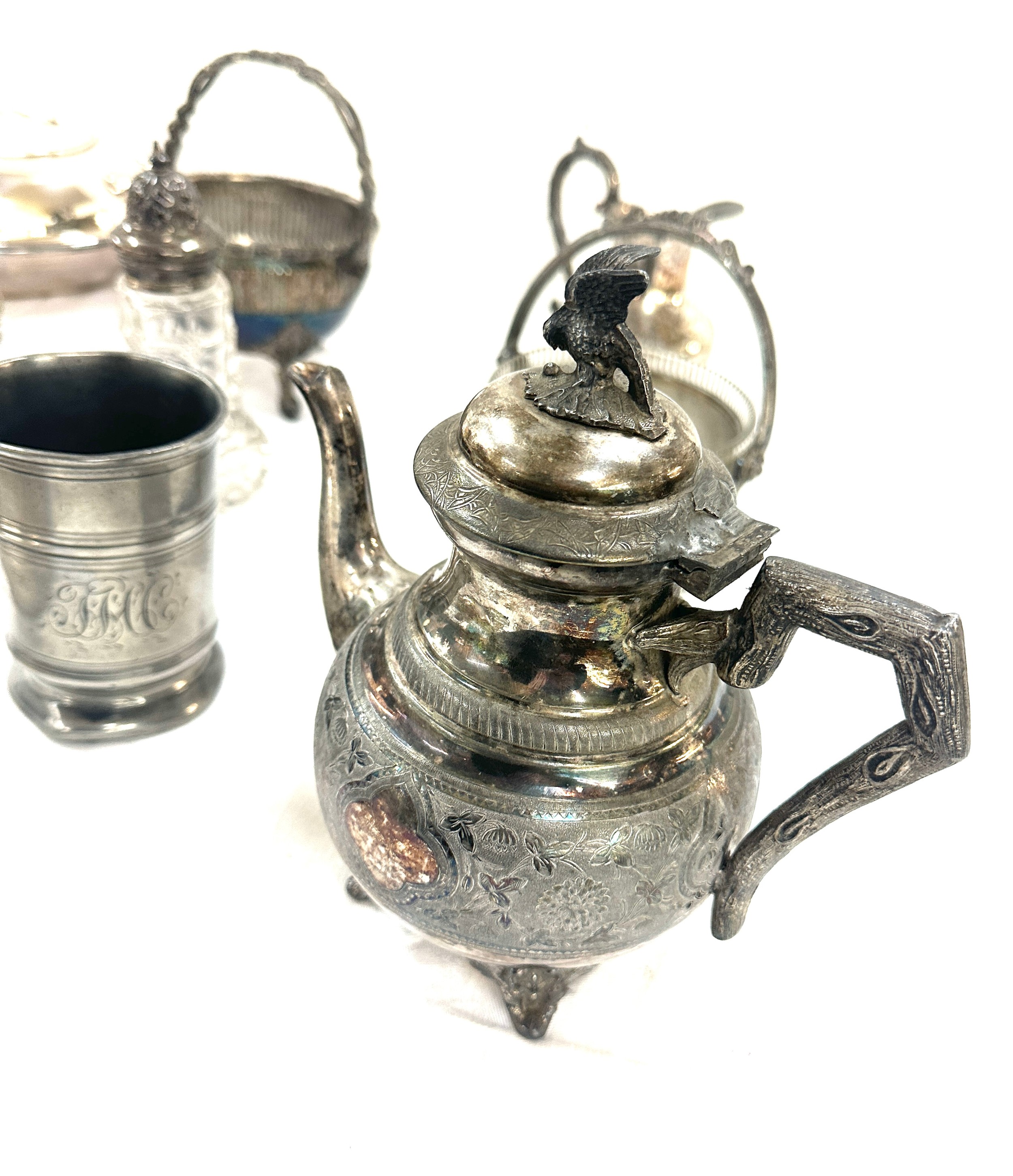 Selection of silver plated items include tea pots, trays etc - Bild 3 aus 3