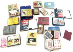 Selection of assorted vintage and later playing cards