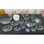 Selection of pyrex dishes and le pratique glass jars, Ourale dessert bowls