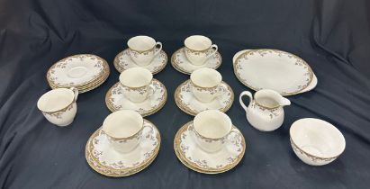 Lynne Wood Royal Doulton 6 piece tea service, missing teapot