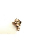 Art Nouveau 9ct gold Cupid / Cherub charm, hallmarked WT, approximate weight 2.4g