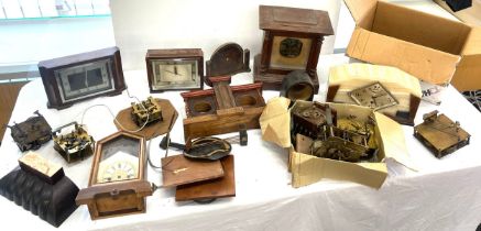 Selection of vintage and later clocks for spares and repairs