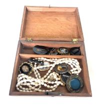 Box of vintage costume jewellery