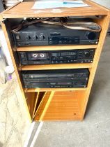 Selection Technics music equipment to include SU500 Amp, RS-B305 stereo cassette, ST-G50L tuner,