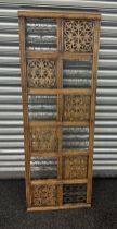 Wood and metal ornate panel measures approximately 57 inches tall 20 inches wide