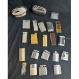 Collection of various makers cigarette lighters, unboxied