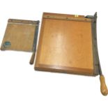 2 Vintage Jaycee wooden Guillotines, largests measures 18 x 15 inches