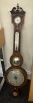 Vintage inlaid barometer, J Long Tiverton