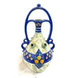 Antique Amphora austrian faience art Nouveau vase 16.5 inches tall